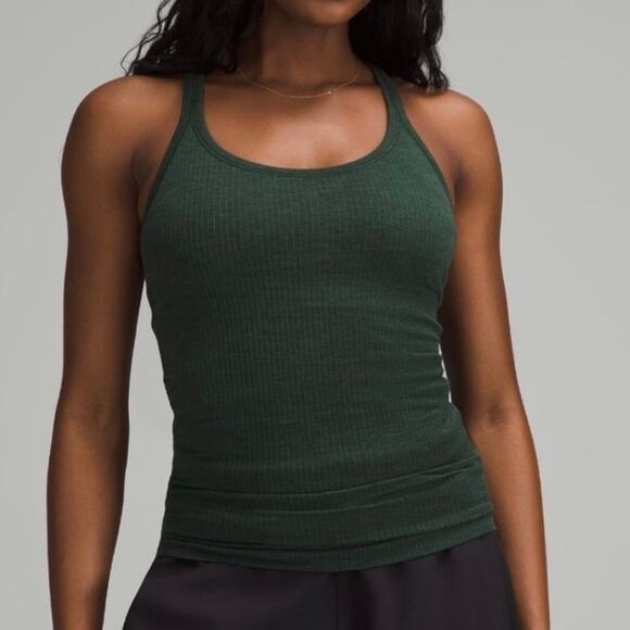 Lululemon Ebb to Street Dark Green Tank Top NWOT - Picture 3 of 9